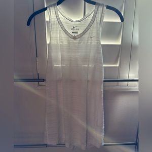 White Nike tank Dri Fit Collection